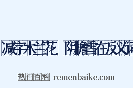 减字木兰花·阴檐雪在反义词是什么意思的图片